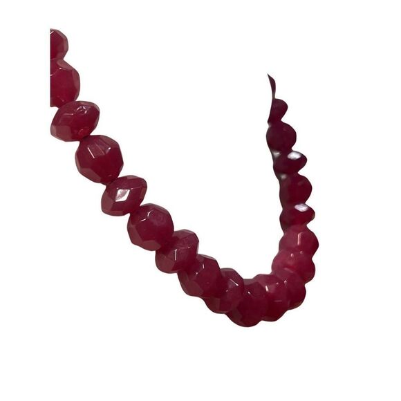 Vintage Raspberry Quartz Faceted Chunky Choker Women’s Vintage Necklace - Picture 5 of 9